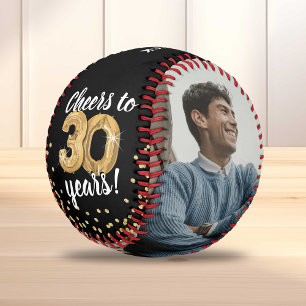 Cheers to 30 Years - 30th birthday Photo Baseball