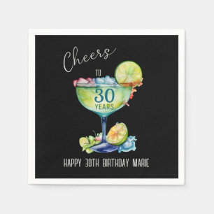 Cheers to 30 Years Milestone Birthday Napkin