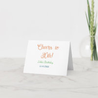 Cheers to 30th birthday name date orange green blu