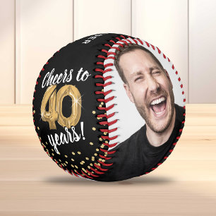 Cheers to 40 Years - 40th birthday Photo Baseball