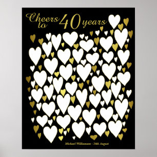 Cheers To 40 Years - 40th Birthday Poster