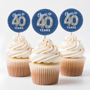 Cheers to 40 Years Adult Birthday Classic Round Sticker