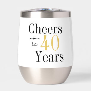 Cheers to 40 years Minimal Gold Birthday