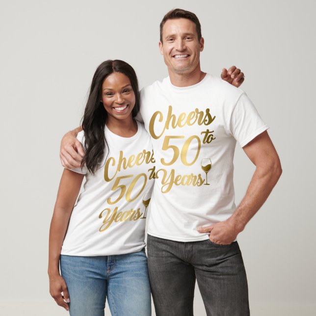 Cheers To 50 Years 50th Birthday Party Men T-Shirt (Unisex)