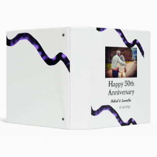 cheers to 50 years anniversary add name photo date binder