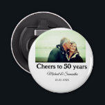 cheers to 50 years anniversary add name photo date bottle opener<br><div class="desc">design</div>