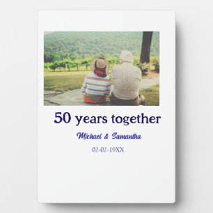 cheers to 50 years anniversary add name photo date plaque