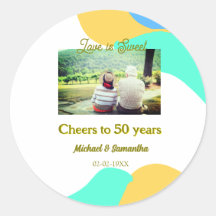 cheers to 50 years anniversary love is Sweet retro