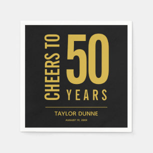 Cheers to 50 Years Birthday Celebration Napkin