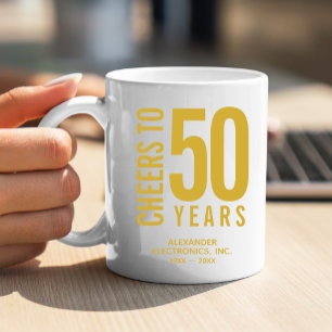 Cheers to 50 Years Business Anniversary Coffee Mug