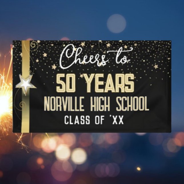CHEERS to 50 Years! CUSTOM Class Reunion banner (Creator Uploaded)