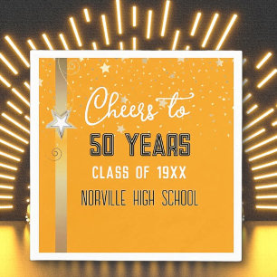 CHEERS to 50 Years! CUSTOM Class Reunion  Napkins