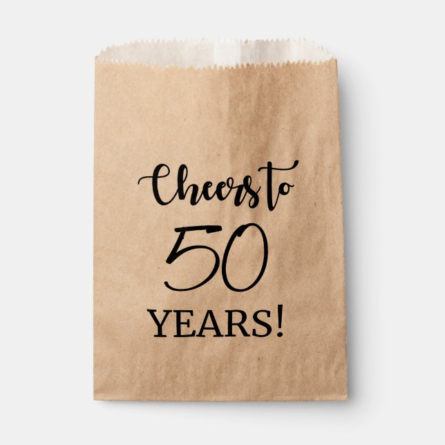 Cheers to 50 Years! Favour Bag (Front)