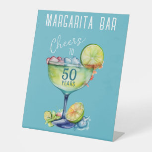 Cheers to 50 Years Milestone Birthday Pedestal Sign