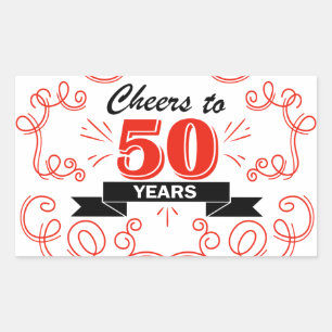 Cheers to 50 years sticker