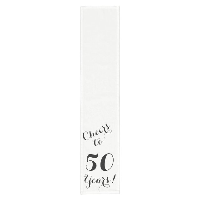 Cheers to 50 Years Table Runner (Front)