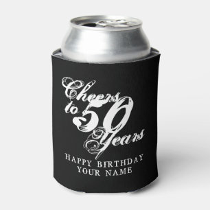Cheers to 50 years vintage 50th Birthday custom Can Cooler
