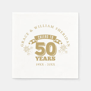 Cheers To 50th Wedding Anniversary Napkin