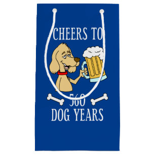 Cheers To 560 Dog Years 80th Birthday Small Gift Bag