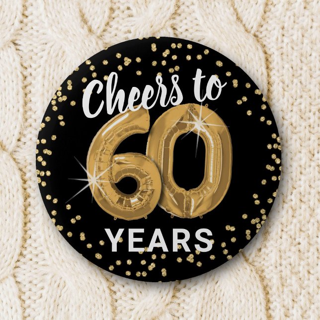 Cheers to 60 years | 60th Birthday 2 Inch Round Button (Creator Uploaded)
