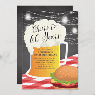 Cheers to 60 Years 60th Birthday Invitation