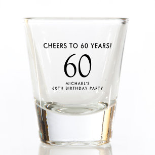 Cheers to 60 Years 60th Birthday Party Shot Glass