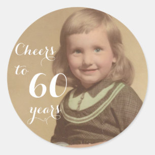 Cheers to 60 Years! Classic Round Sticker