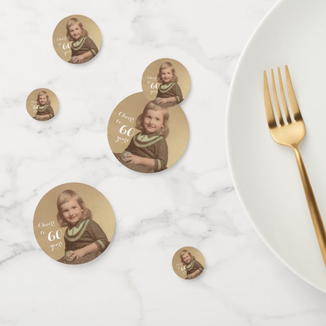 Cheers to 60 Years! Photo Confetti (Group)