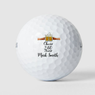 cheers to 60th Birthday golfer Golf Balls