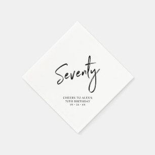 Cheers to 70    Modern Adult 70th Birthday Party Napkin