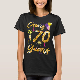 Cheers To 70 Years 1951 70th Birthday Gift  T-Shirt