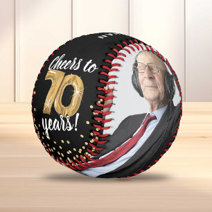 Cheers to 70 Years - 70th birthday Photo Baseball