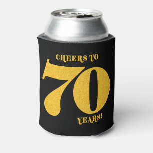 Cheers to 70 Years Seventieth Birthday Can Cooler