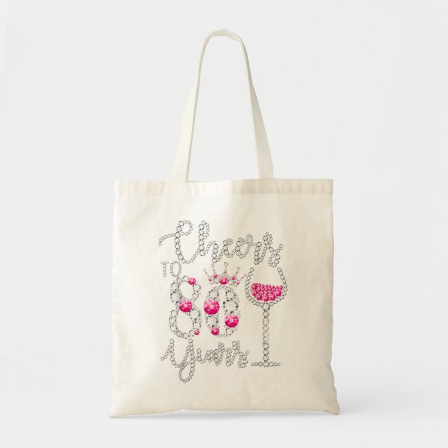 Cheers To 80 Year Old Gift 80th Birthday Queen Dri Tote Bag (Front)