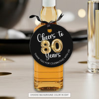 Cheers to 80 Years Script Balloon Thank You