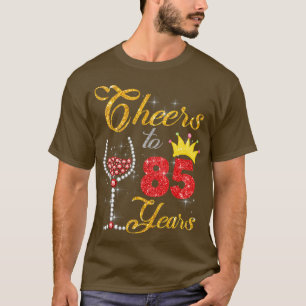 Cheers to 85 Years 1938 85th Birthday Wine Diamond T-Shirt