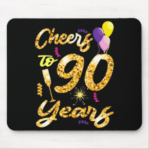 Cheers To 90 Years 1931 90th Birthday Celebration  Mouse Pad