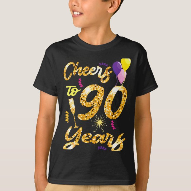 Cheers To 90 Years 1931 90th Birthday Celebration  T-Shirt (Front)