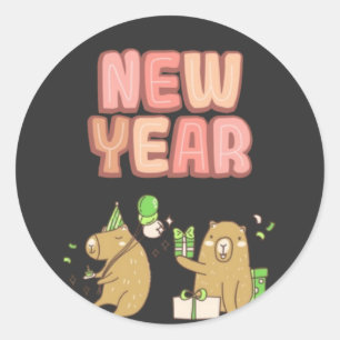 Cheers to a Fresh Start! Classic Round Sticker