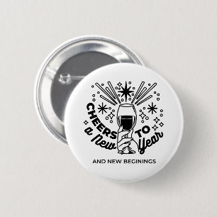Cheers to a New Year Celebration Design 2 Inch Round Button