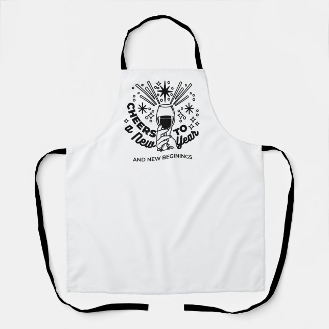 Cheers to a New Year Celebration Design Apron (Front)