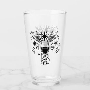 Cheers to a New Year Celebration Design Glass
