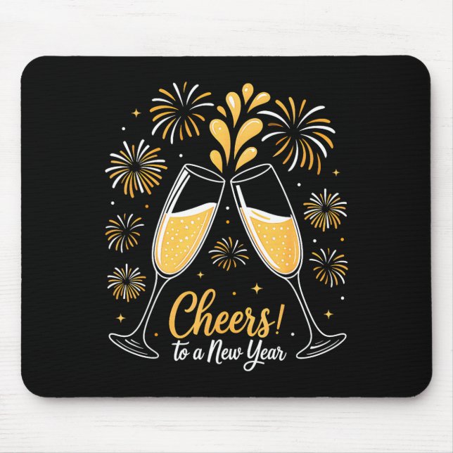Cheers To A New Year Eve Party Countdown Happy New Mouse Pad (Front)