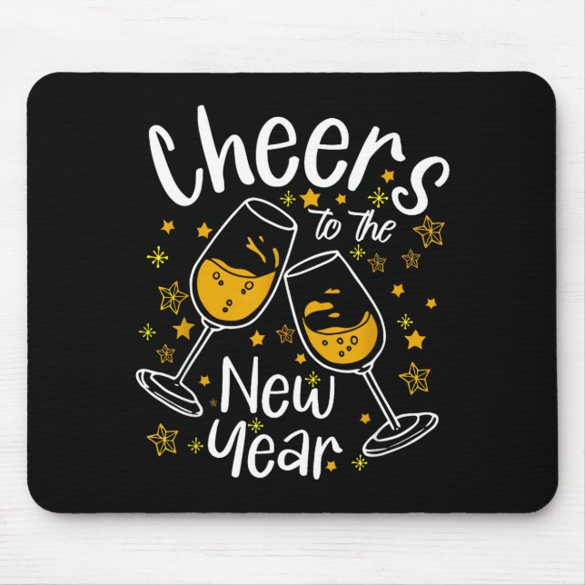 Cheers To A New Year Eve Party Countdown Happy New Mouse Pad (Front)