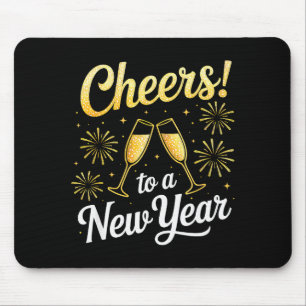 Cheers To A New Year Eve Party Countdown Happy New Mouse Pad