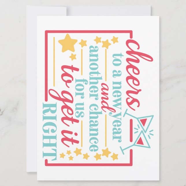 Cheers To A New Year Holiday Card (Front)