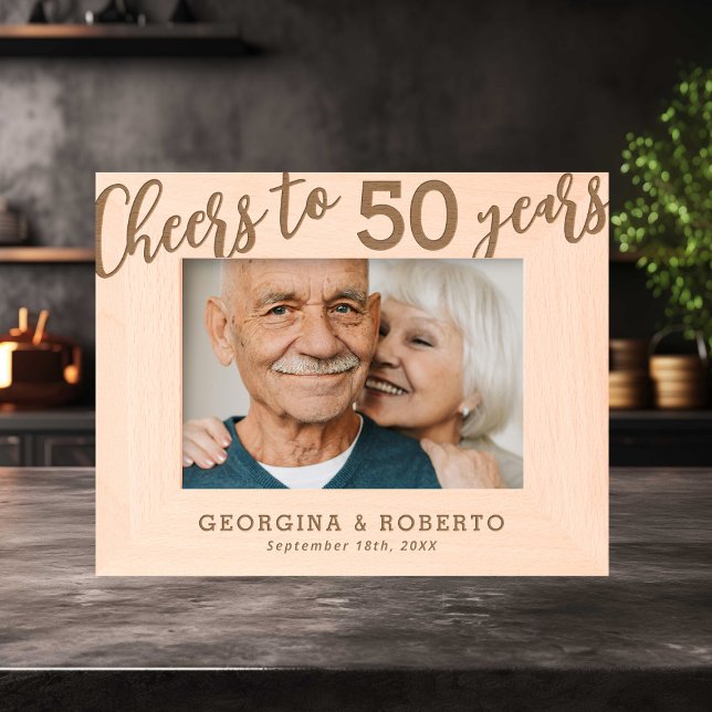 Cheers to Anniversary Birthday Etched Frames (Creator Uploaded)