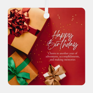 Cheers to Another Year Metal Ornament