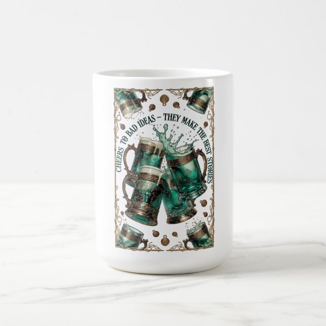 Cheers to Bad Ideas Tankards Graphic Tee Coffee Mug (Center)