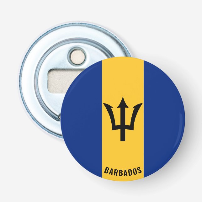 Cheers to Barbados! Splendid Patriotic Bottle Opener (Front)